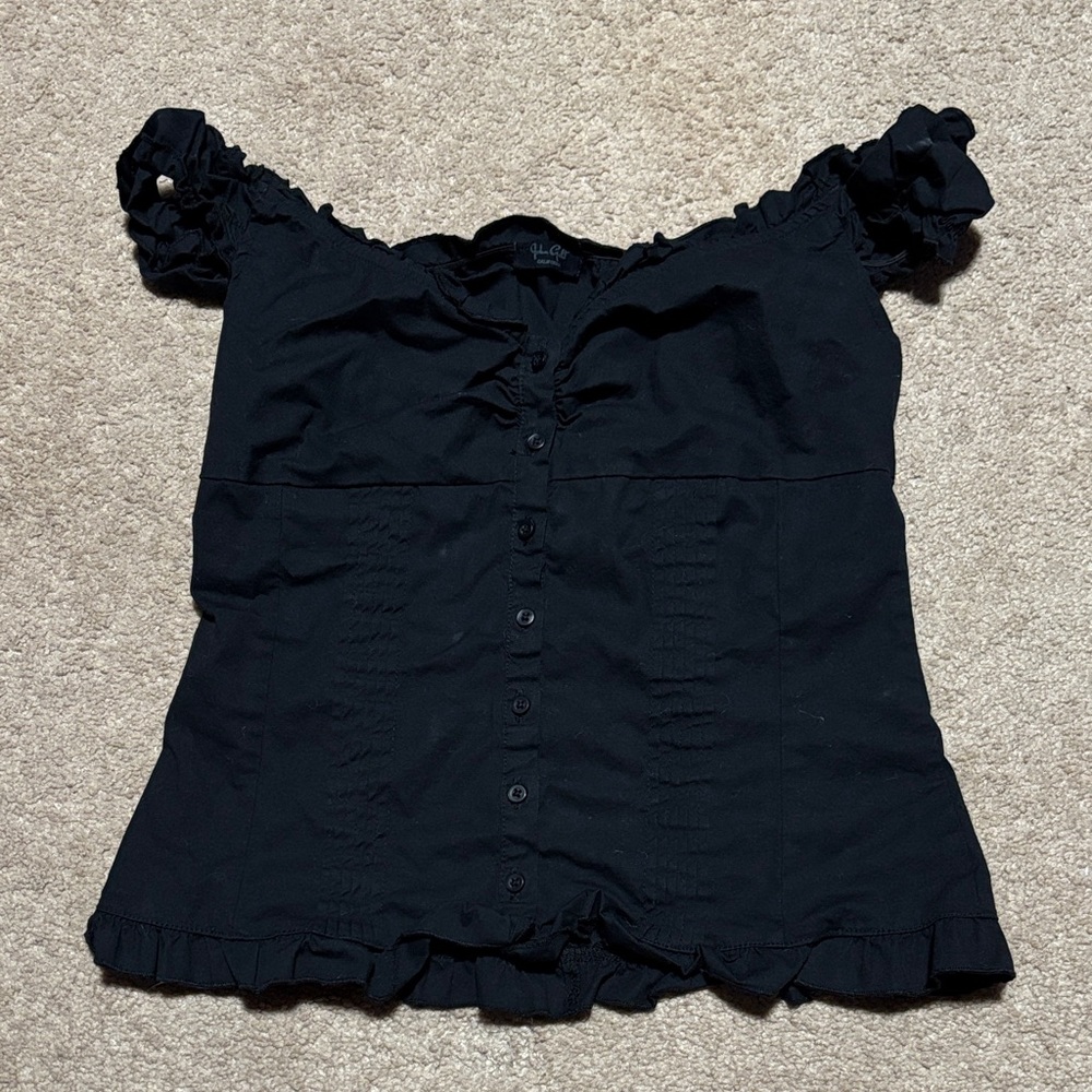 Black Off-Shoulder Top